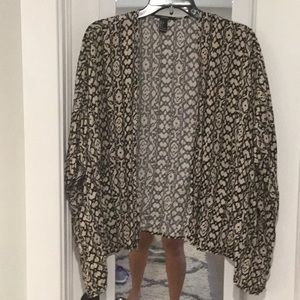 Cream and black kimono